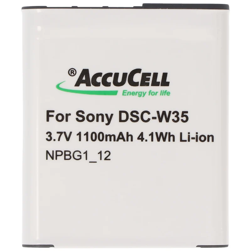 AccuCell Akku passend für Sony NP-BG1 Akku DSC-WX1, CYBER-SHOT DSC-W300