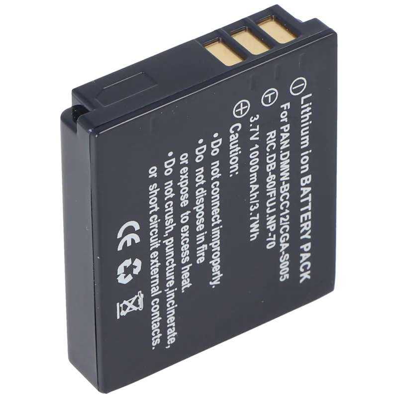 AccuCell Akku passend für Panasonic CGA-S005, DMW-BCC12