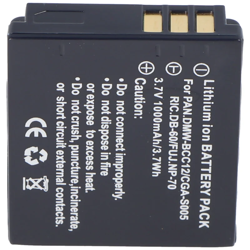 AccuCell Akku passend für Panasonic CGA-S005, DMW-BCC12