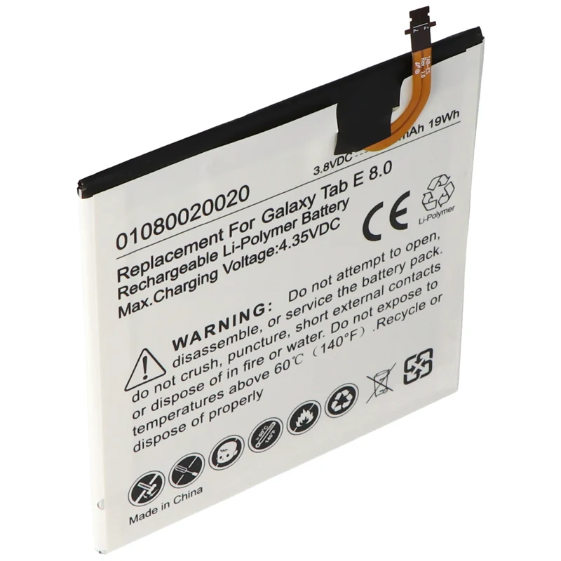 AccuCell Akku passend für Samsung Galaxy Tab 5, Samsung Galaxy Tab E 8.0, Samsung Galaxy Tab E 8.0 4G LTE, Samsung Galaxy Tab E 8.0 TD-LTE