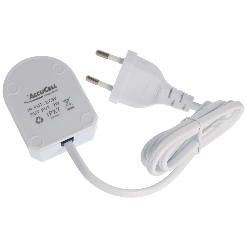 AccuCell Ladestation passend für Oral-B Zahnbürste Professional Care 500, Professional Care 2500, PD12, D20, GeniusX, Genius 8000, weiß