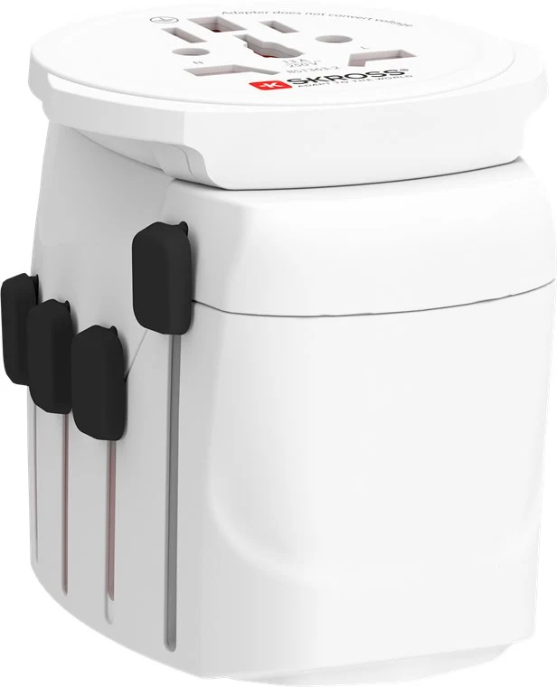 Skross World Adapter PRO - World - geeignet für alle geerdeten und ungeerdeten Geräte(2- und 3-polig)