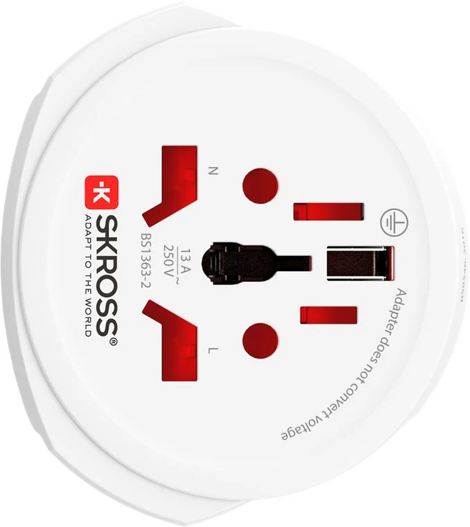 Skross World Adapter PRO - World - geeignet für alle geerdeten und ungeerdeten Geräte(2- und 3-polig)