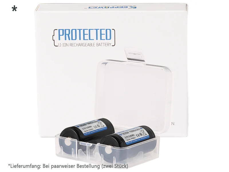 Keeppower 18350 - 1600mAh, 3,6V - 3,7V Li-Ionen-Akku PCB geschützt P1835C4
