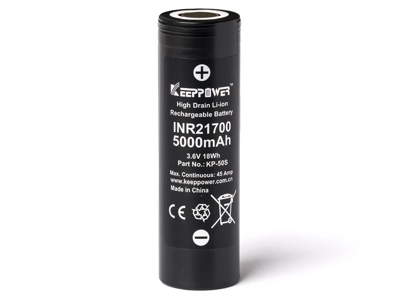 Keeppower INR21700 - 5000mAh, 3,6V - 3,7V KP-50S Li-ion Akku High Drain (Samsung 50S) 45A*