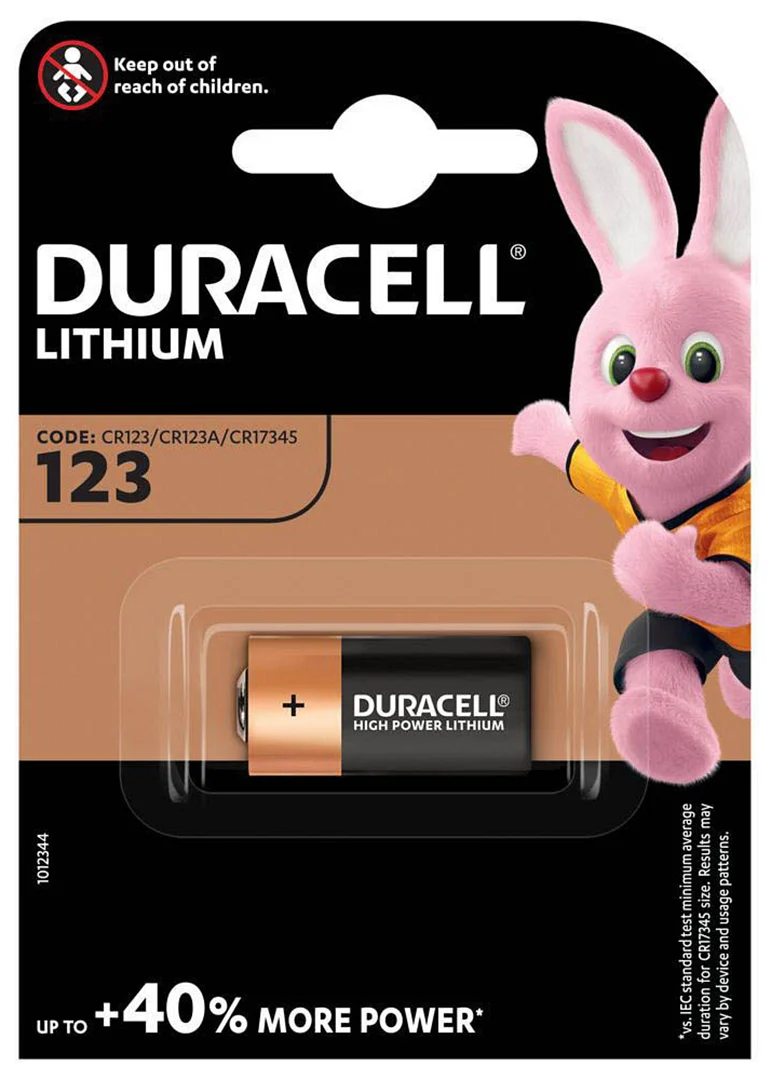 Duracell CR123A Photo Lithium-Batterie, 3 Volt, 1600mAh, 1 Stück