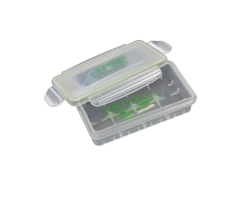 Wasserdichte Plastikbox für 2x 18650 oder 4x 18350 Akkus transparent