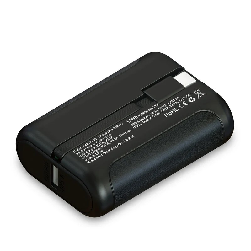 Keeppower Power Bank Typ C USB-Powerbank mit 10.000mAh EV2170-10