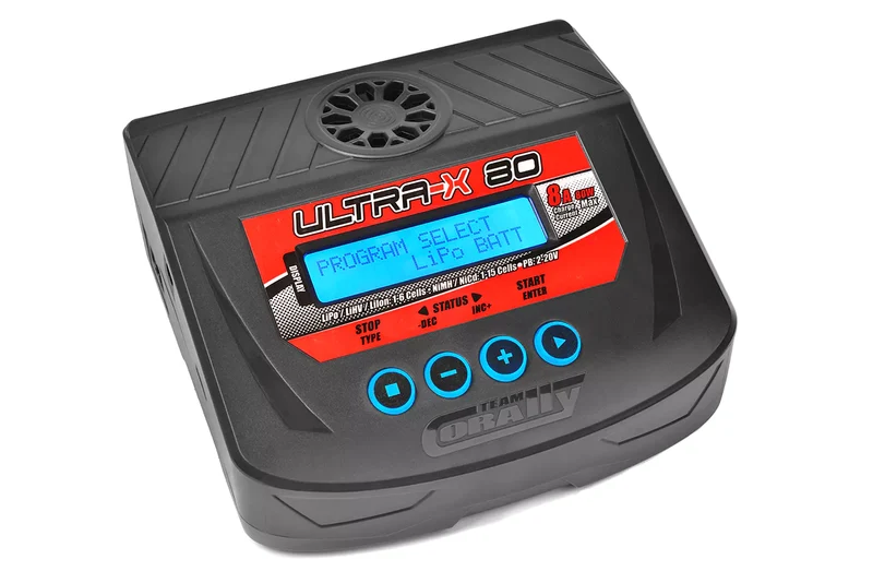 Team Corally Ultra-X 80 AC/DC Balance-Ladegerät 80W 1–6S Lixx 1–15 Nixx 2–20V