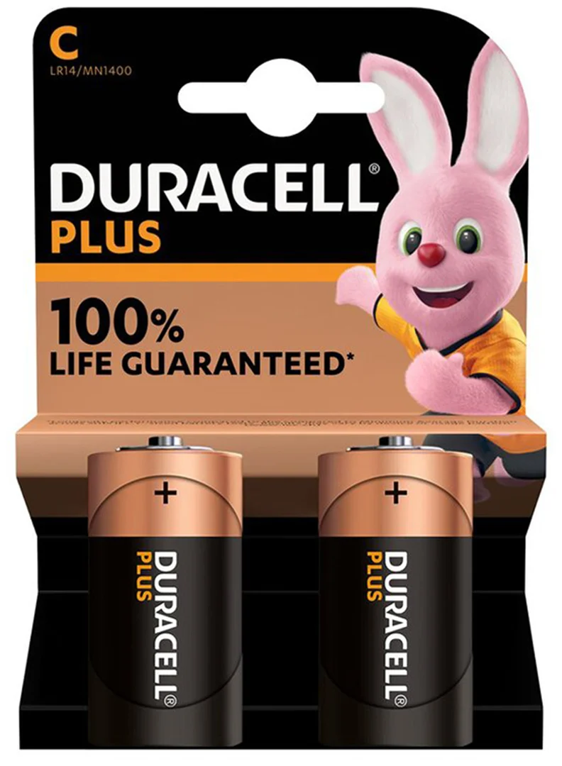 Duracell PLUS 1,5V Baby, C, LR14, MN1400 Duralock - 2 Stück