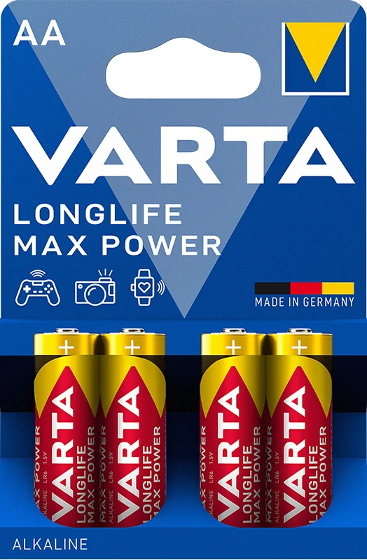 Varta 4706 Longlife Max Power Mignon Batterie AA - 4 Stück