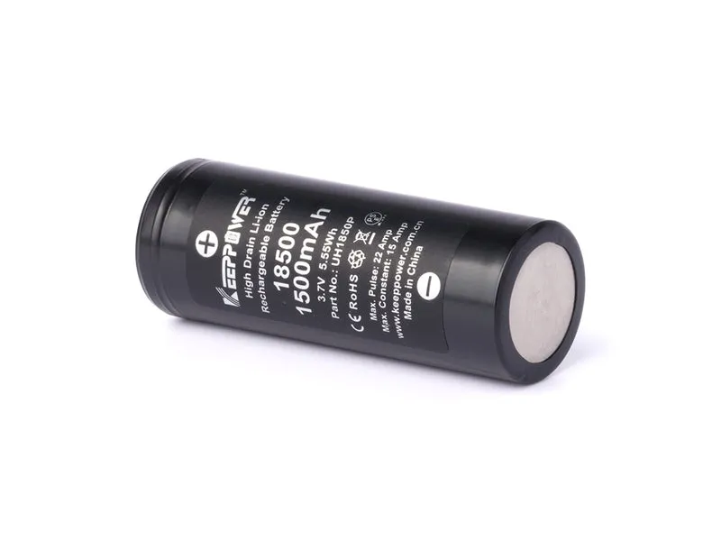 Keeppower 18500 - 1500mAh, 3,6V - 3,7V max. 22A Li-Ion-Akku UH1850P