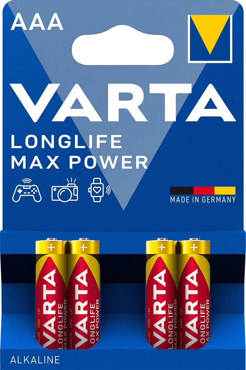 Varta 4703 Longlife Max-Power Mikro-Batterie AAA - 4 Stück
