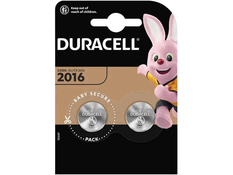 Duracell Lithium-Batterie 2016 - 3V - DL2016/CR2016 2er Blister