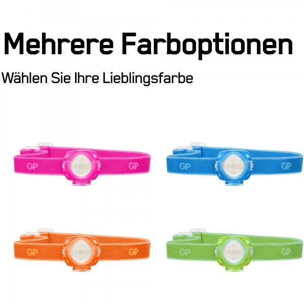 Stirnlampe GP CH31 40lumen inkl. 2x CR2025 Lithium Knopfzellen
