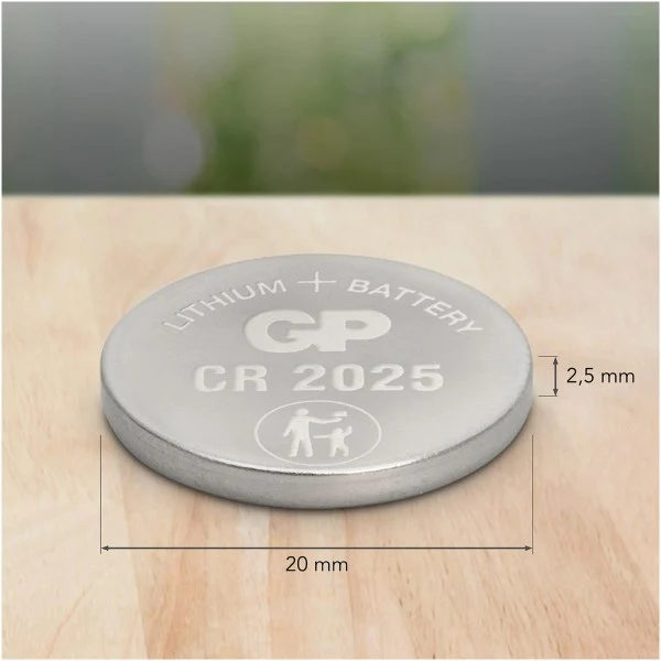 CR2025 GP Lithium Knopfzelle 3V 5 Stück