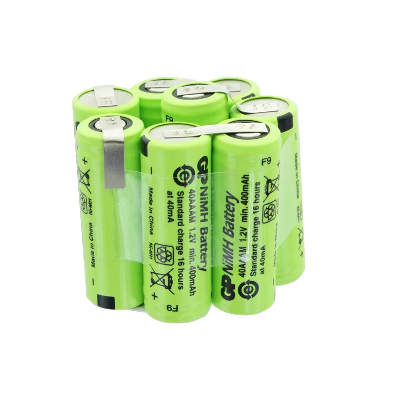 GP Batteries 8/GP40AAM Akku für den Motorhandgriff AkkuPack 9,6V 400mAh ZAP88235