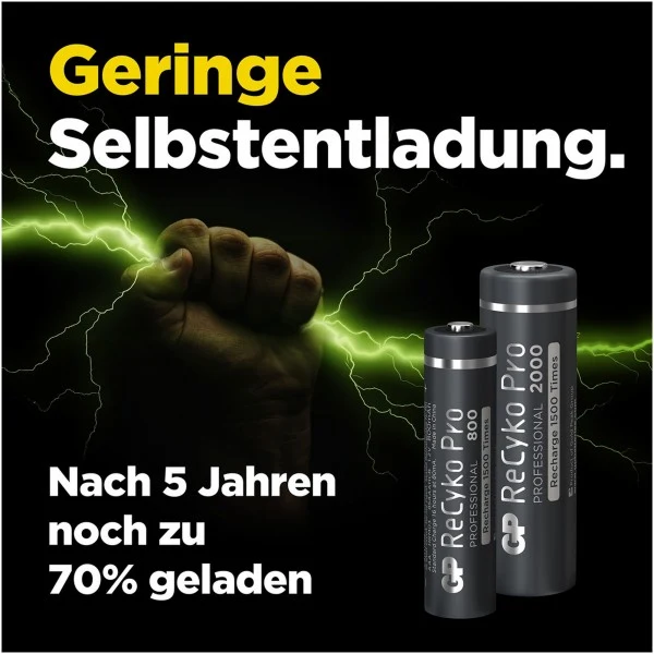 AAA Akku GP NiMH 800 mAh ReCyko Pro 1,2V 4 Stück