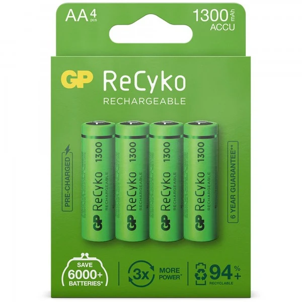 AA Akku GP NiMH 1300 mAh ReCyko 1,2V 4 Stück