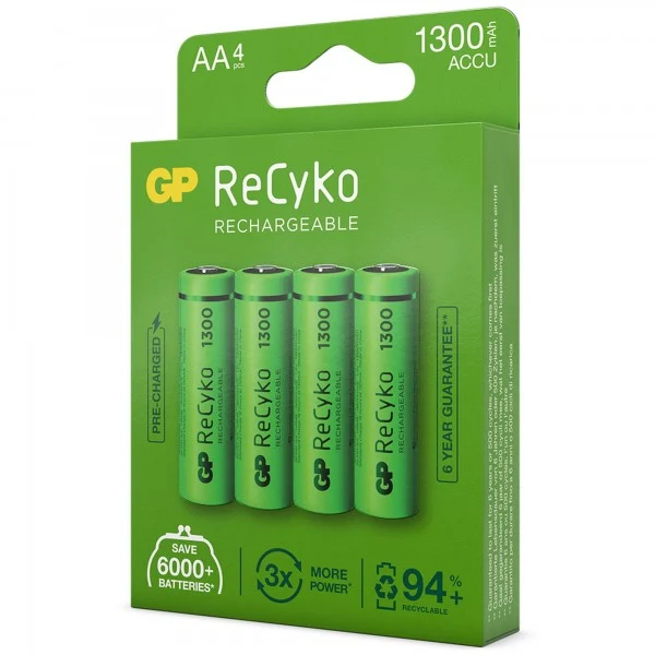 AA Akku GP NiMH 1300 mAh ReCyko 1,2V 4 Stück