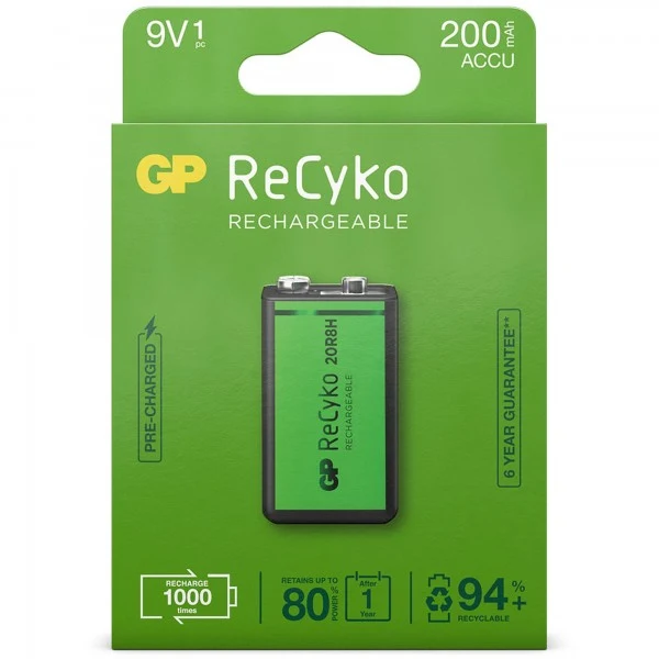 GP Batteries 9V Akku GP NiMH 200 mAh ReCyko 8,4V