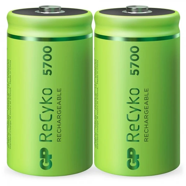 D Mono Akku GP NiMH 5700 mAh ReCyko 1,2V 2 Stück