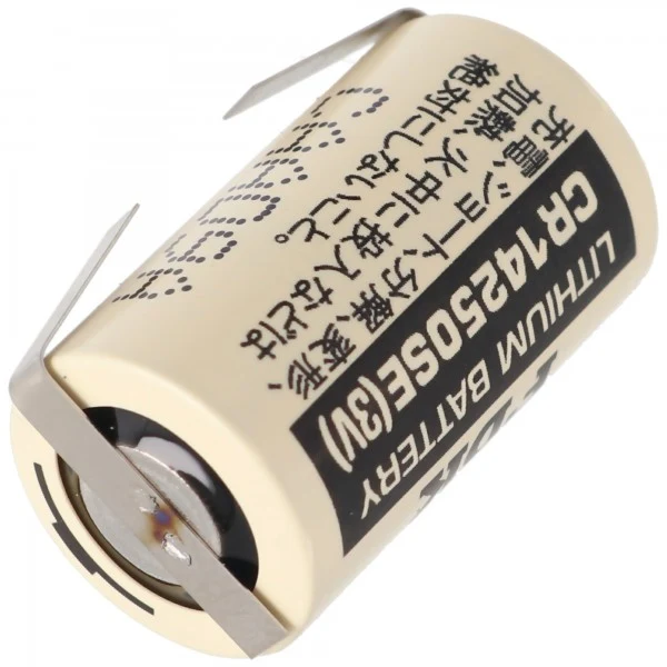 Sanyo CR14250 SE 1/2AA IEC CR14250 3V 850mAh U-Lötfahne Lithium Batterie