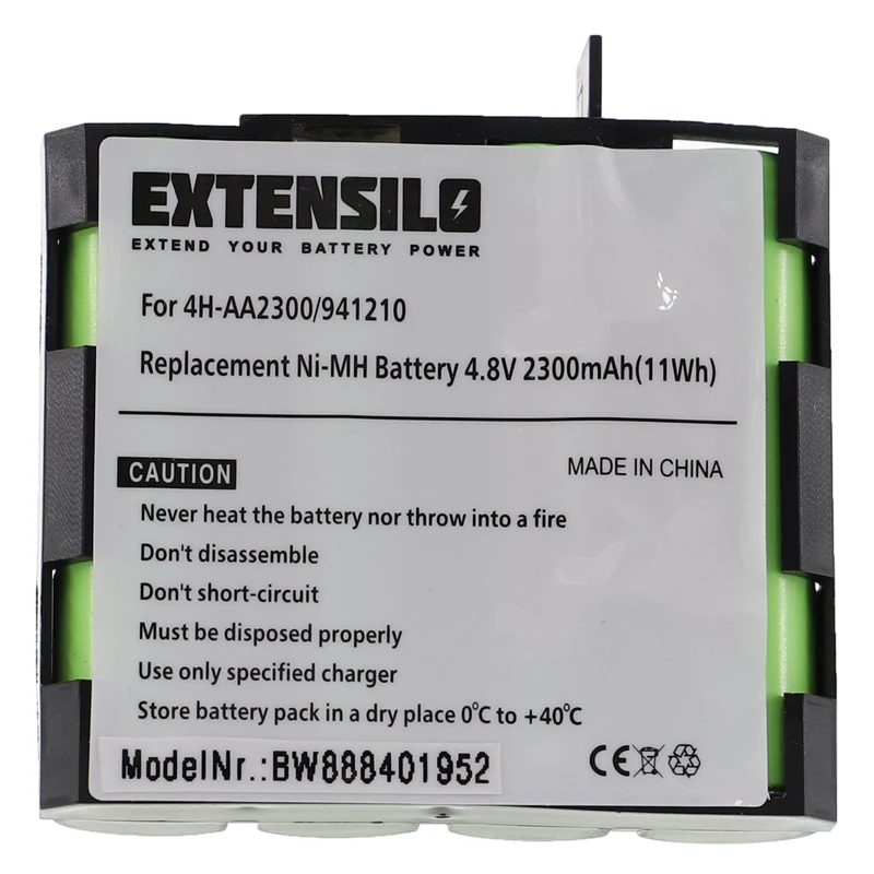 AccuCell Medizintechnik-Akku als Ersatz für Compex 941210, 941213, 4H-AA1500, 4H-AA2000 - 2300mAh, 4,8V, NiMH