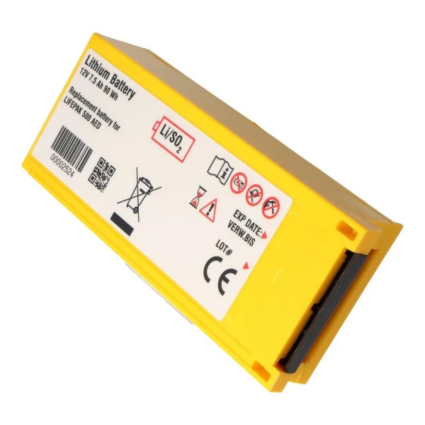 AccuCell Lithiumbatterie passend für Physio Control Defibrillator Lifepak 500 - 300-5380-030, 11141-000016