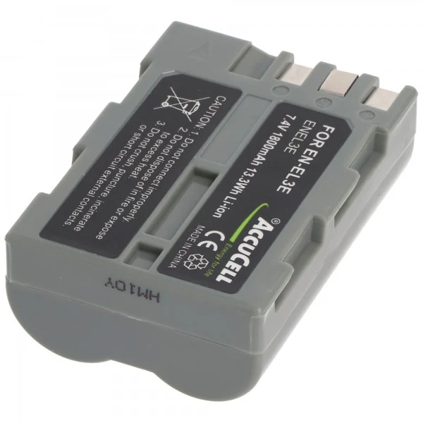 AccuCell Akku passend für Nikon EN-EL3e, D700, 1800mAh, ENEL3e, EN-EL3, EN-EL3a