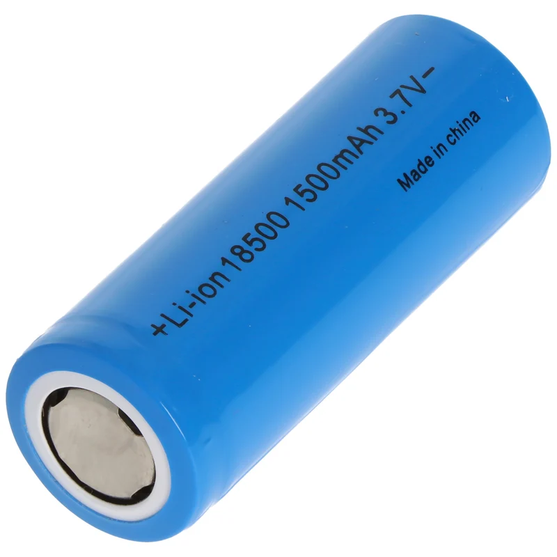 AccuCell 18500 Li-Ion Akku mit 3,6-3,7 Volt, 18500-A1, 1500mAh, flacher Pluspol