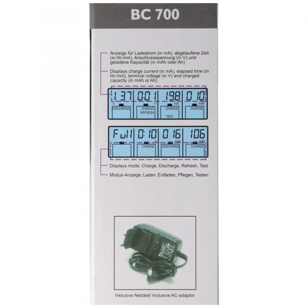 Technoline BC 700 Akku-Ladegerät schwarz mit 4x Panasonic eneloop Standard HR-4UTG und AccuCell AkkuBox AAA Micro