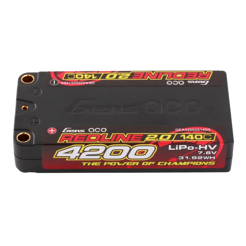 Gens Ace Redline 2.0 Serie 2S 4200mAh 7,6V 140C 2S1P Hardcase HV Lipo Akku