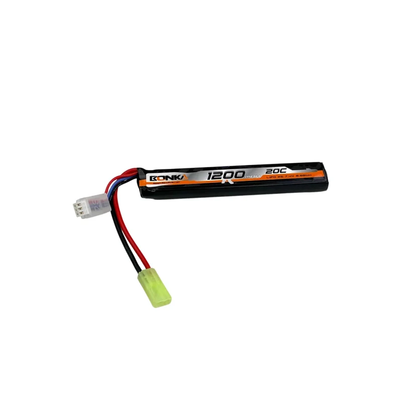 Bonka Airsoft Lipo Akku 1200mAh 2S 7,4V 20C-1-Mini Tam