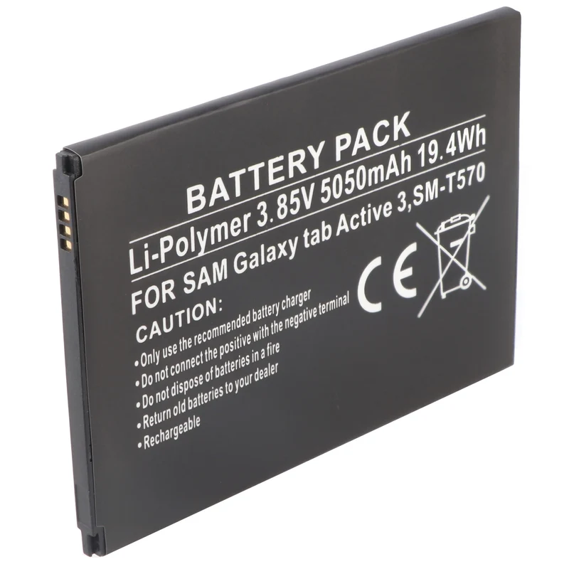 AccuCell Akku passend für Samsung Galaxy Tab Active 3, SM-T570, Li-Polymer, 3,85V, 5050mAh, 19,4Wh