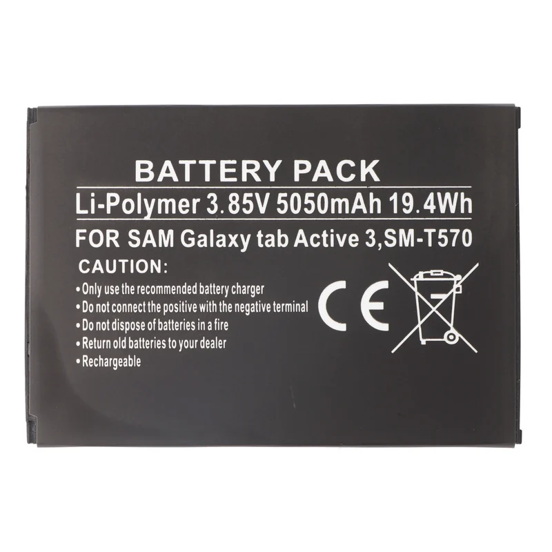 AccuCell Akku passend für Samsung Galaxy Tab Active 3, SM-T570, Li-Polymer, 3,85V, 5050mAh, 19,4Wh
