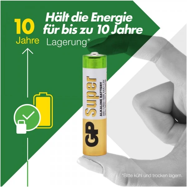 AAA Micro Batterie GP Alkaline Super 1,5V 40 Stück