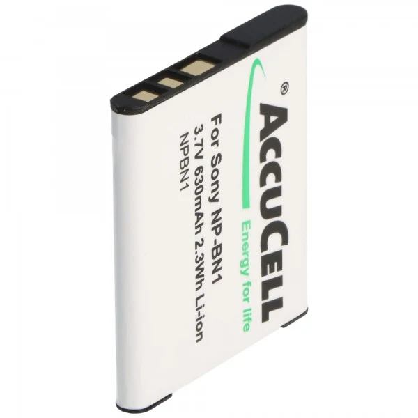 AccuCell Akku passend für Sony NP-BN1 Akku Typ N kein Original Akku 580-630mAh
