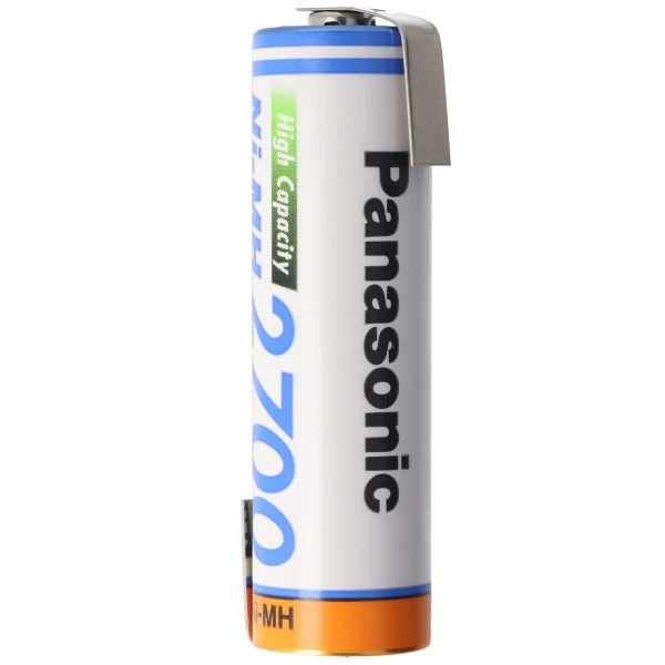 Panasonic Mignon AA NiMH Akku HR-3U 2700mAh mit Lötfahne in Z-Form