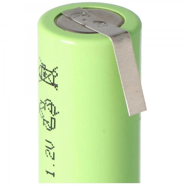 AccuCell NiMH Akku Flat Top Mignon AA 800mAh mit Lötfahne in Z-Form