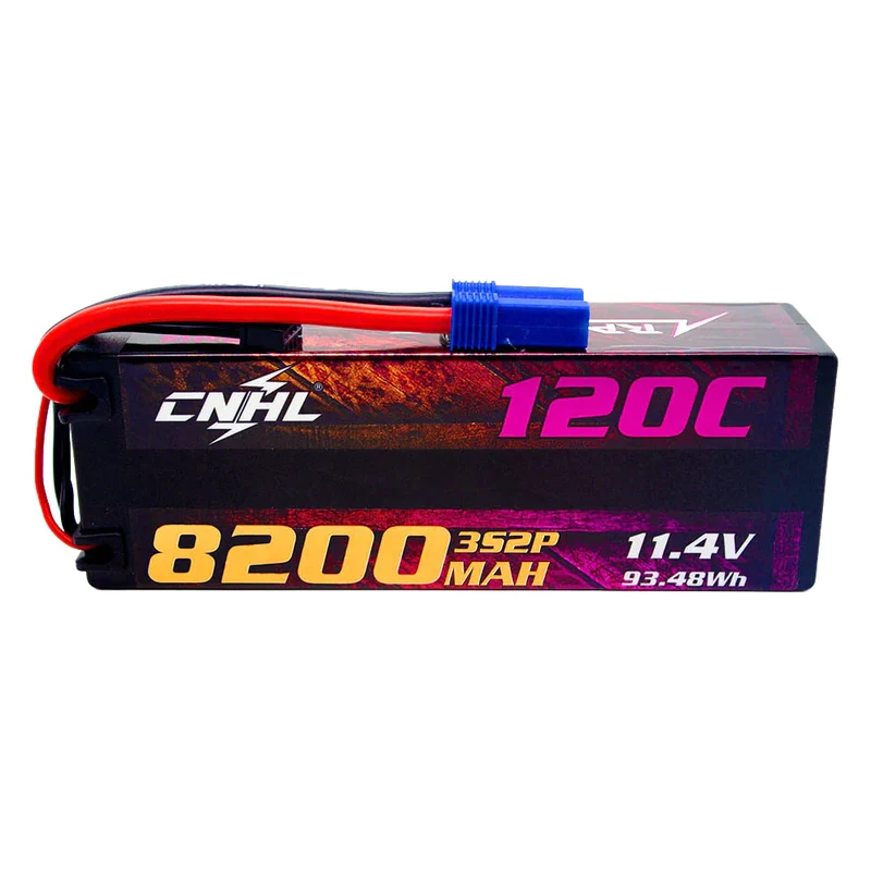 CNHL Racing Series LiHV 3S 8200mAh 11,4V 3S 120C HV Hartschalen-Lipo-Akku mit EC5-Stecker