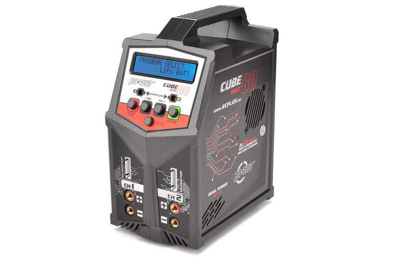RC Plus - Cube 80 Duo Ladegerät - AC-DC - 2x 80W - 2x 6S Lixx - 15 Nixx - 20V PB