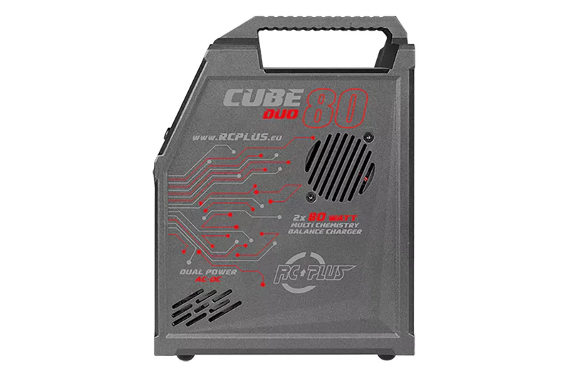 RC Plus - Cube 80 Duo Ladegerät - AC-DC - 2x 80W - 2x 6S Lixx - 15 Nixx - 20V PB