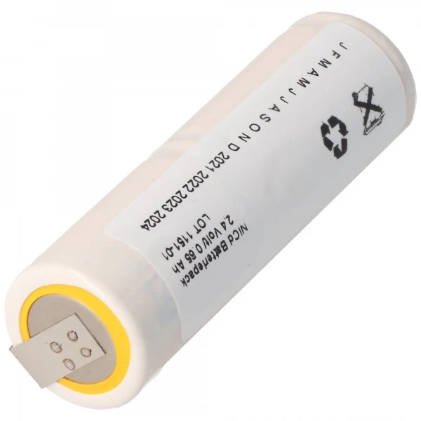 AccuCell Akku 2/KR-600AE 2/3 A Cadnica NiMH Akku 2,4 Volt Stange mit Lötfahne U (nicht original Sanyo)