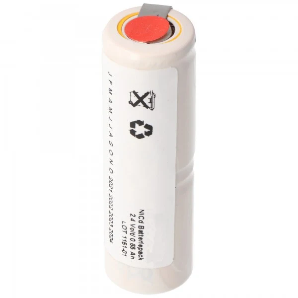 AccuCell Akku 2/KR-600AE 2/3 A Cadnica NiMH Akku 2,4 Volt Stange mit Lötfahne U (nicht original Sanyo)