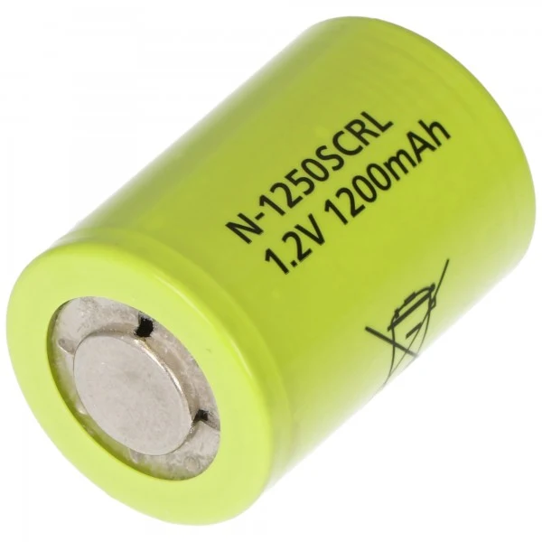 Sanyo N-1250SCRL 4/5 Sub-C 1250mAh NiCd