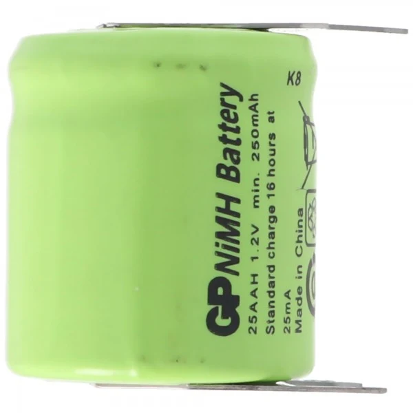 GP Batteries für Sanyo N-110AA NiMH 1,2V 150mAh 1/3 AA Mignon 3-er Print Akku