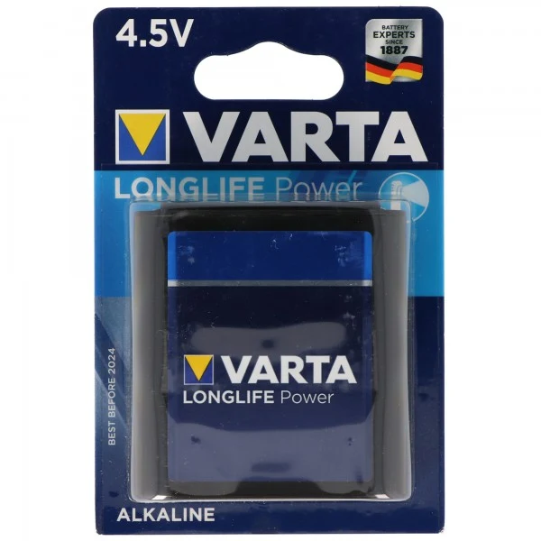 Varta Longlife Power 4912 Flachbatterie 4,5V 6100mAh MN1203 3LR12 3LR12P 10er Box