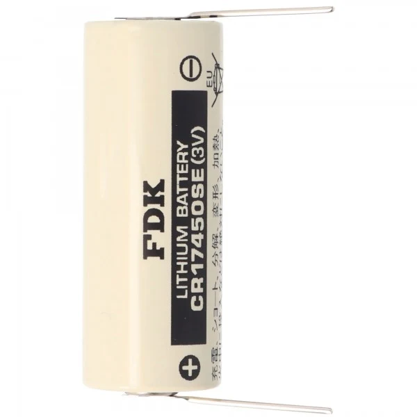 Sanyo CR17450SE 3V 2500mAh Size A mit Lötpadel Lithium Batterie