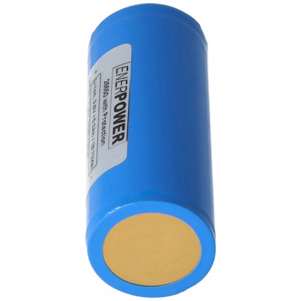 Enerpower 26650 3,7V 5200mAh Pluspol erhöht PCB geschützt Li-Ion Akku